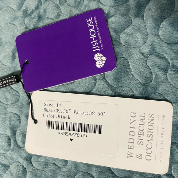 JJ’s House Dress 14 Formal Special Occasion & Wedding Black Ruched Sequins Beads - Picture 9 of 11